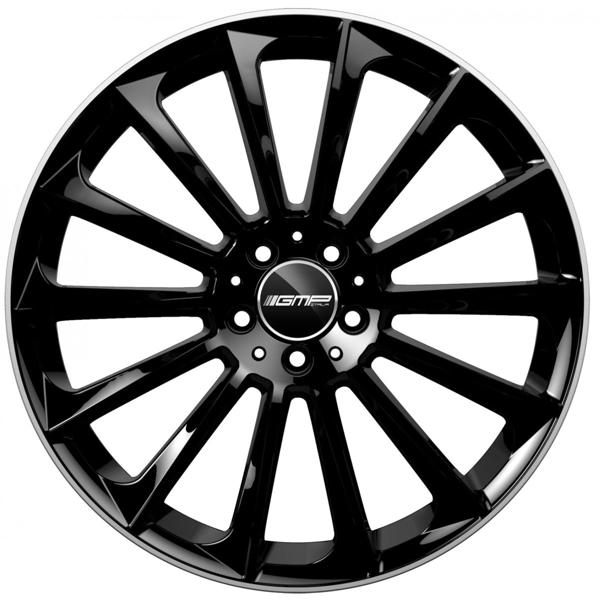 GMP Stellar black polished lip 9x18 ET35 - LK5/112 ML66.6