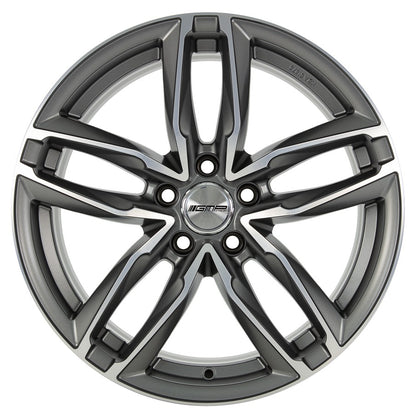 GMP Atom matt anthracite polished 9x20 ET25 - LK5/112 ML66.5