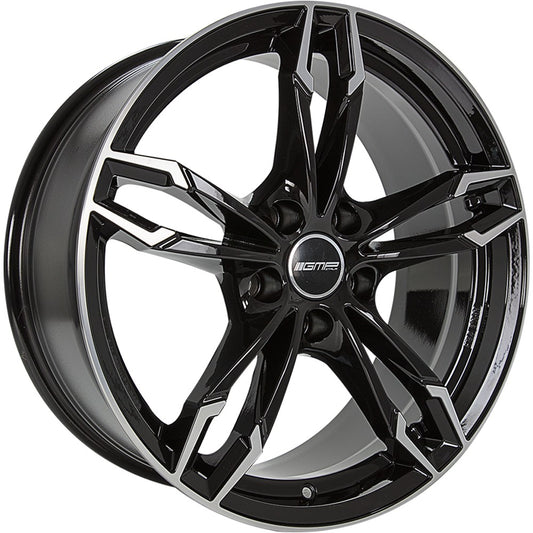 GMP Dea black polished 9.5x20 ET45 - LK5/120 ML72.6