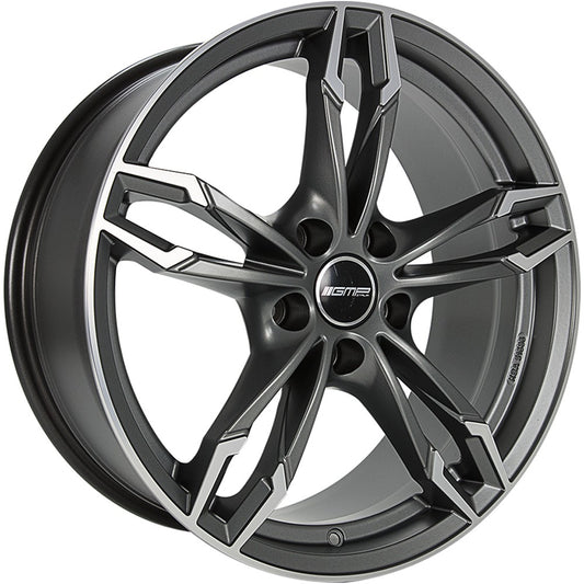 GMP Dea matt anthracite polished 9.5x20 ET45 - LK5/120 ML72.6