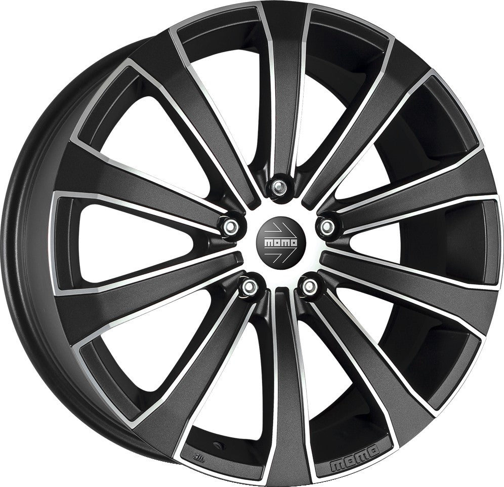 Momo Europe matt black diamond cut Alufelge