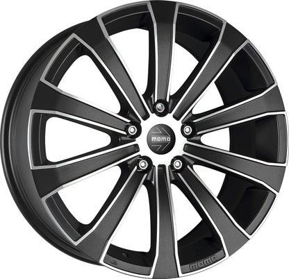 Momo Europe matt black diamond cut Alufelge
