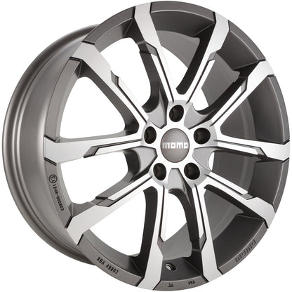 Momo Quantum EVO matt anthracite diamond cut 8x18 ET44 - LK5/112 ML57.1