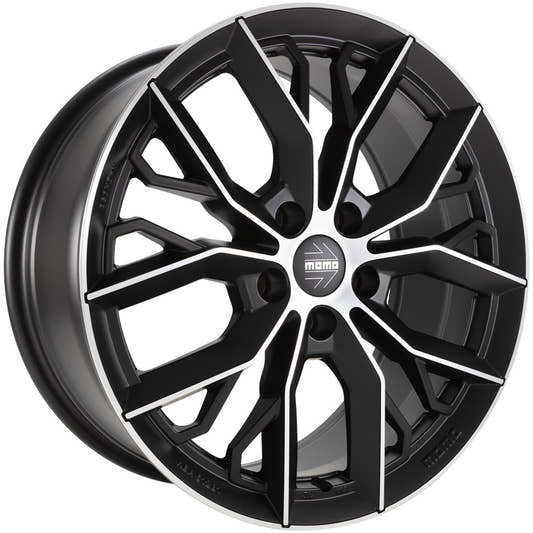 Momo Massimo matt black diamond cut Alufelge 8x18 Zoll ET44 LK 5x120 ML79.6