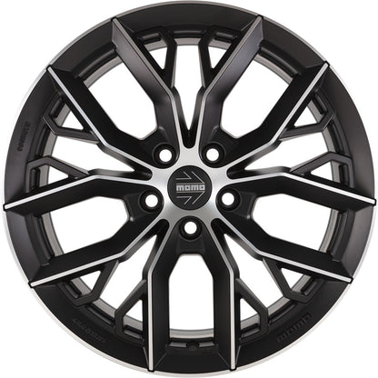 Momo Massimo matt black diamond cut 8x18 ET44 - LK5/120 ML79.6