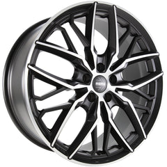 Momo Spider matt black diamond cut Alufelge 8.5x19 Zoll ET45 LK 5x114.3 ML72.3