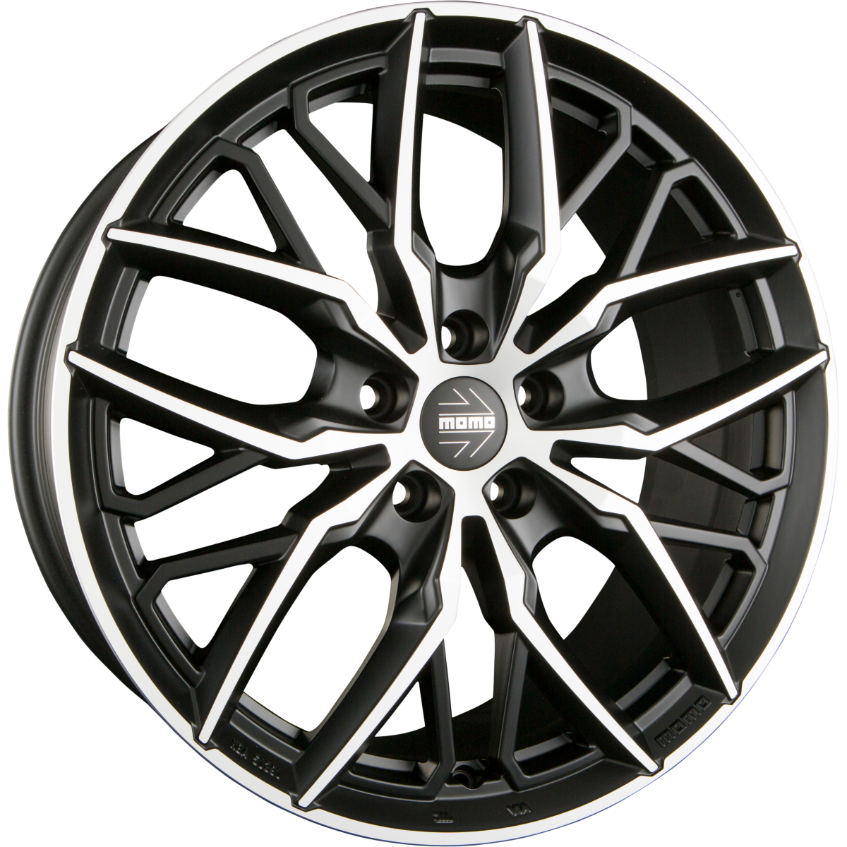 Momo Spider matt black diamond cut Alufelge 10x20 Zoll ET35 LK 5x120 ML72.6 – Bild 4