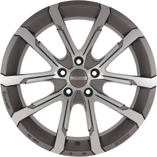 Momo Quantum EVO matt anthracite diamond cut Alufelge 7x17 Zoll ET42 LK 5x114.3 ML72.3