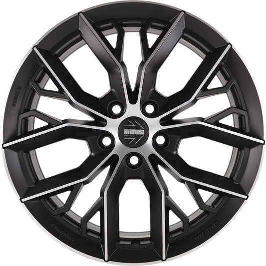 Momo Massimo matt black diamond cut Alufelge 8x18 Zoll ET30 LK 5x110 ML65.1