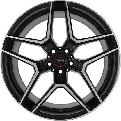 Momo RF06 black matt polish 9.5x20 ET40 - LK5/120 ML72.6