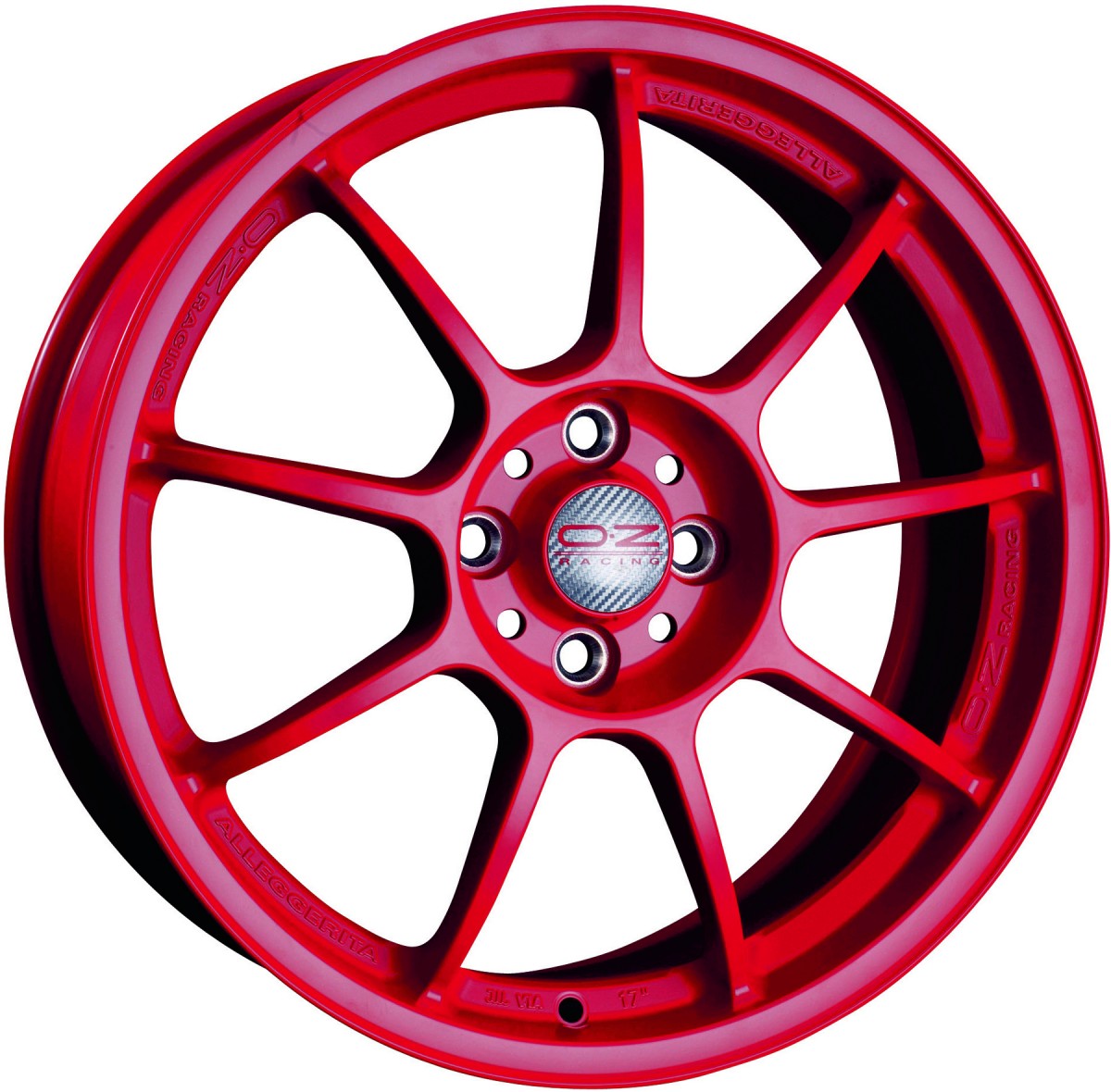 OZ Alleggerita HLT matt rot Alufelge 7x17 Zoll ET44 LK 4x100 ML68