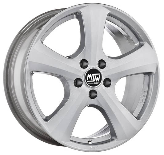 MSW 19 full silver Alufelge 7x16 Zoll ET38 LK 5x105 ML56.56
