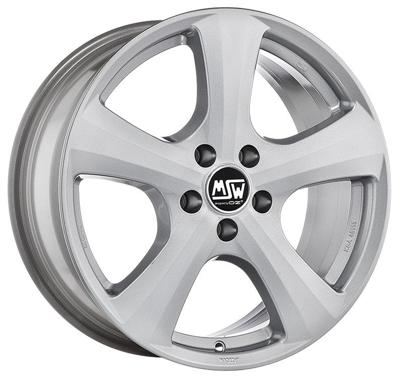 MSW 19 full silver Alufelge 7x16 Zoll ET38 LK 5x105 ML56.56