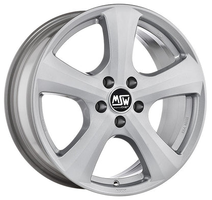 MSW 19 full silver Alufelge 7x16 Zoll ET38 LK 5x105 ML56.56