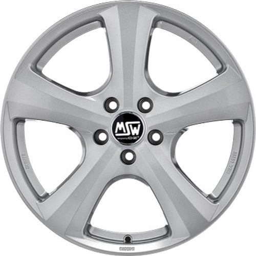 MSW 19 full silver Alufelge 7x16 Zoll ET38 LK 5x105 ML56.56 – Bild 2