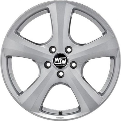 MSW 19 full silver Alufelge 7x16 Zoll ET38 LK 5x105 ML56.56 – Bild 2