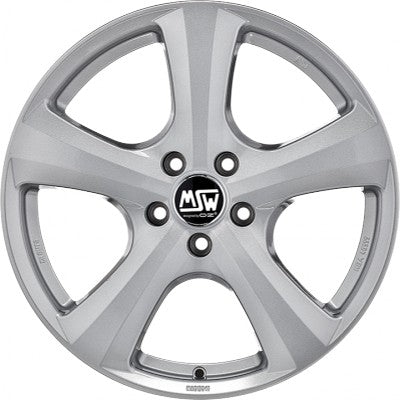 MSW 19 full silver 7x16 ET41 - LK5/120 ML67.1