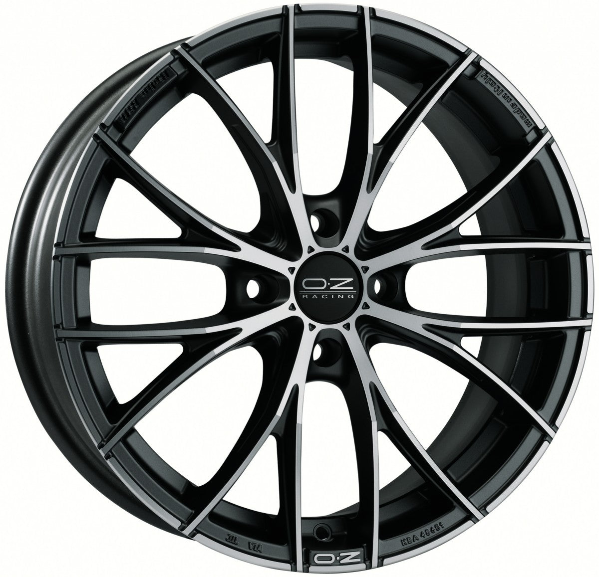 OZ Italia 150 matt dark graphite polished 8x18 ET48 - LK5/112 ML75