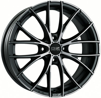 OZ Italia 150 matt dark graphite polished 8x18 ET48 - LK5/112 ML75