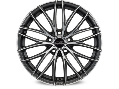 OZ Italia 150 matt dark graphite polished 8x18 ET48 - LK5/112 ML75