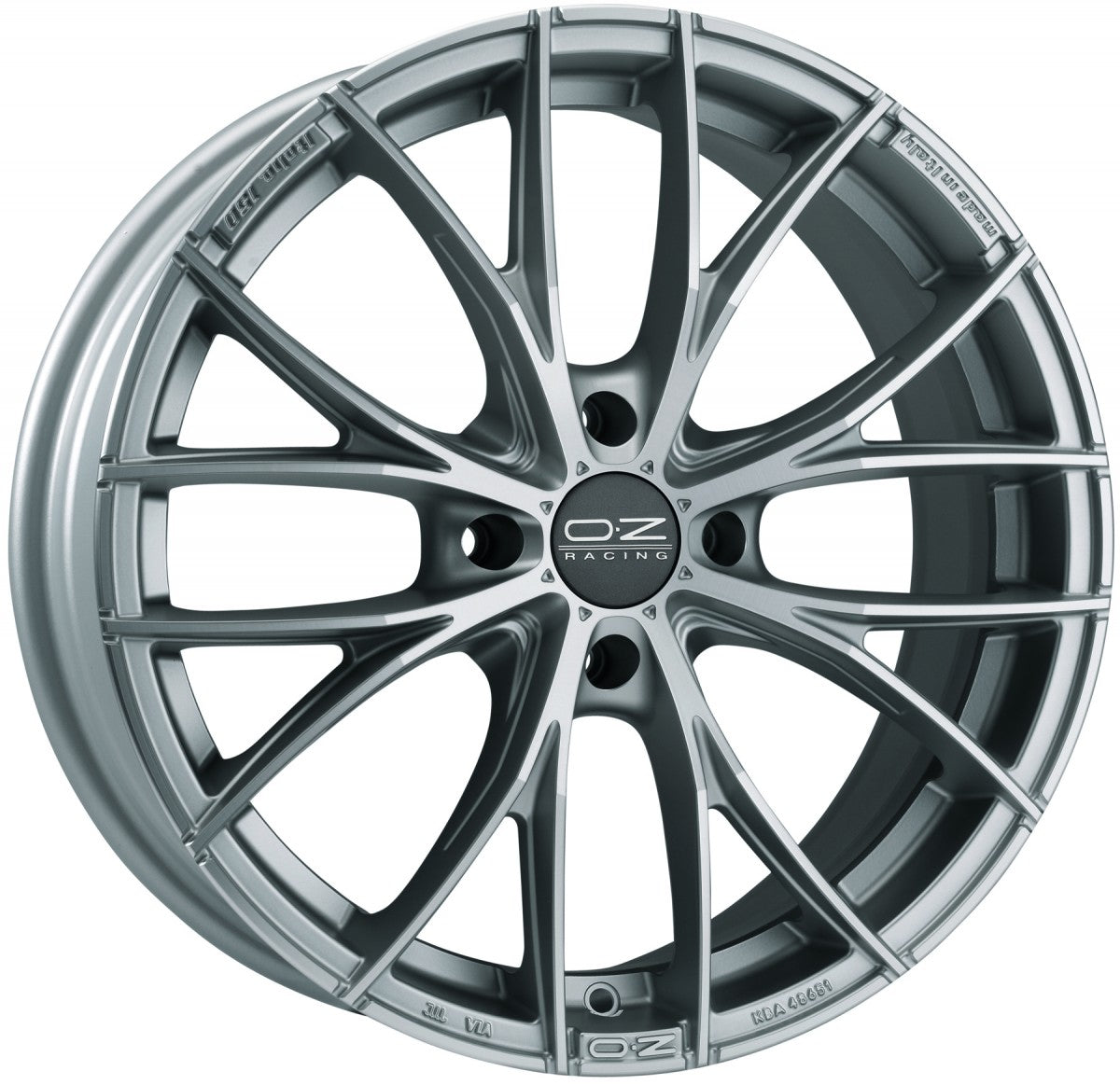 OZ Italia 150 matt race silver polished Alufelge 7x17 Zoll ET42 LK 4x100 ML68 – Bild 2