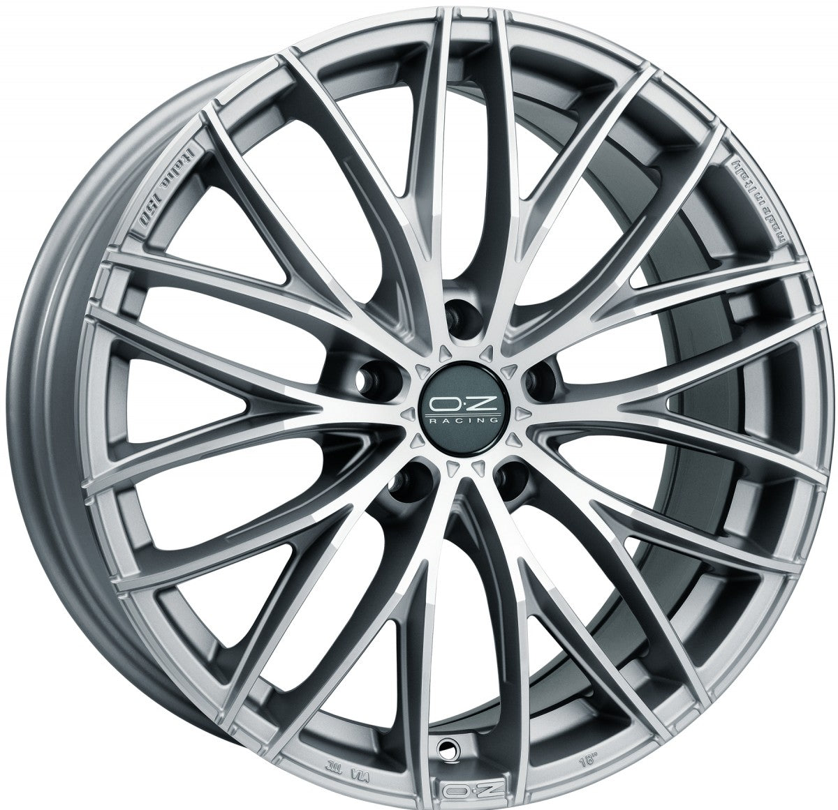 OZ Italia 150 matt race silver polished Alufelge 8x17 Zoll ET29 LK 5x120 ML79