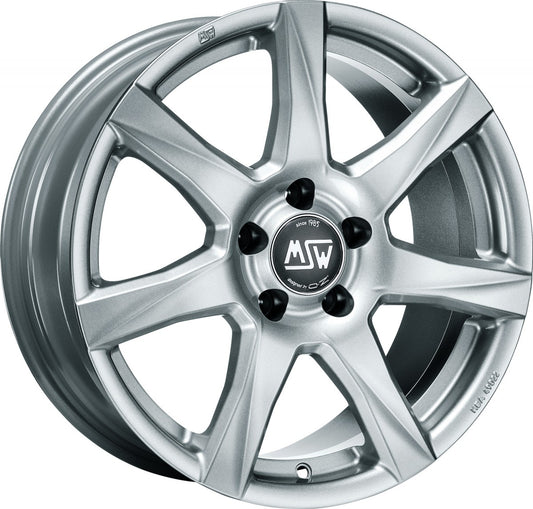 MSW 77 full silver 5x14 ET45 - LK4/100 ML63.3