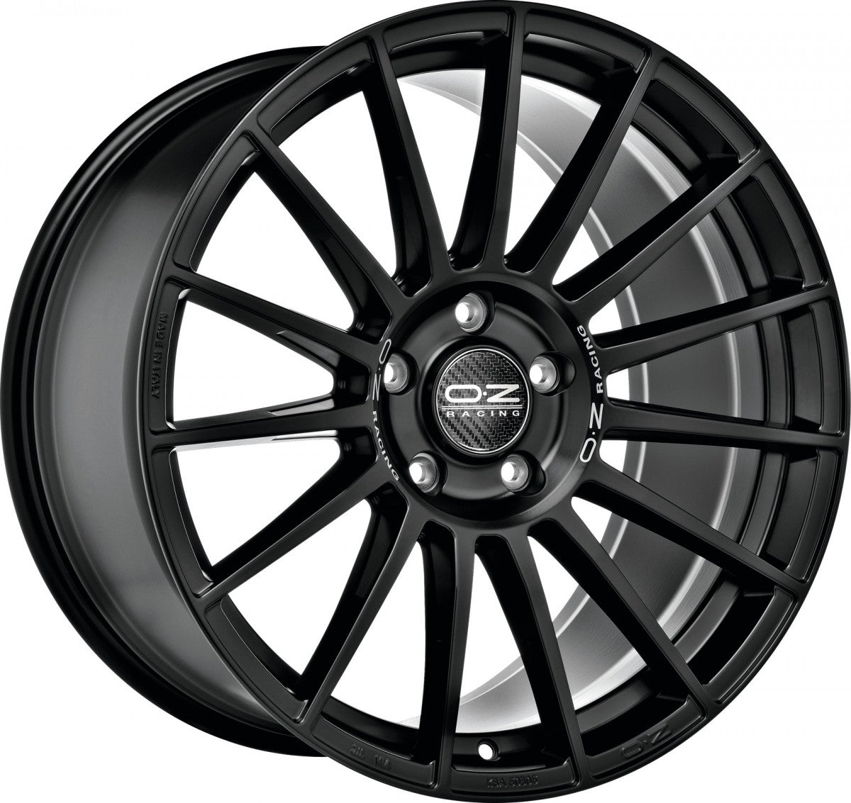 OZ Superturismo LM matt black 8.5x19 ET38 - LK5/114.3 ML75