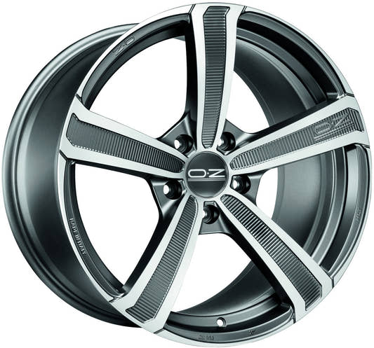 OZ Montecarlo HLT matt dark graphite polished Alufelge 11x20 Zoll ET48 LK 5x130 ML71.56