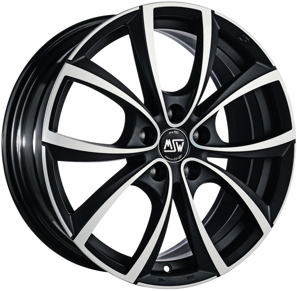 MSW 27 matt dark titanium polished Alufelge 7.5x17 Zoll ET47 LK 5x120 ML72.56