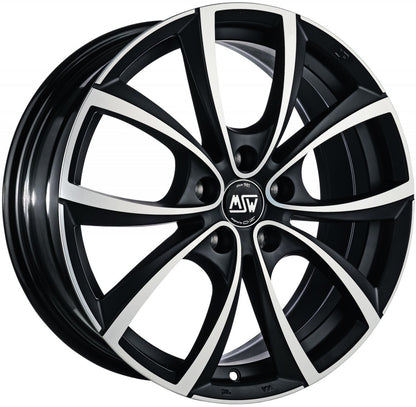 MSW 27 matt dark titanium polished Alufelge 7.5x17 Zoll ET47 LK 5x120 ML72.56