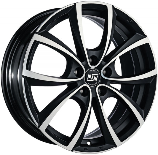 MSW 27 matt dark titanium polished 7.5x17 ET47 - LK5/120 ML72.56
