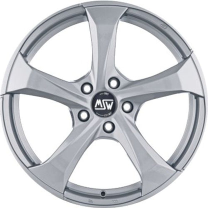 MSW 47 full silver Alufelge 8x18 Zoll ET38 LK 5x105 ML56.56 – Bild 2