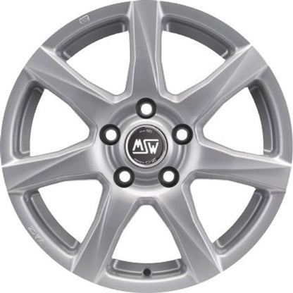 MSW 77 full silver Alufelge 8x18 Zoll ET45 LK 5x120 ML72.56 – Bild 2