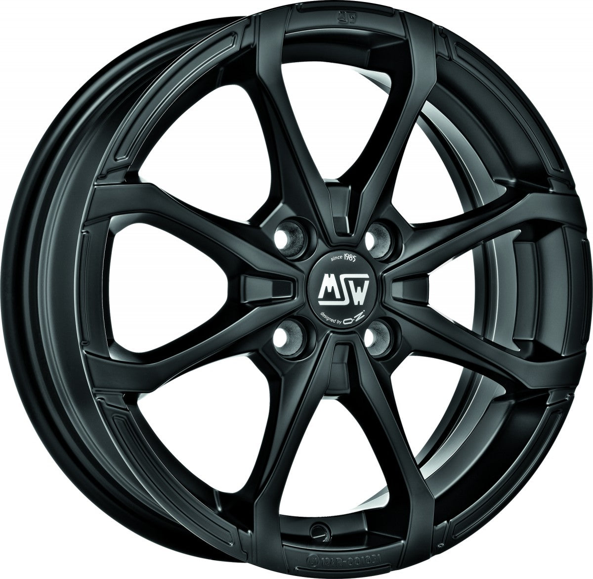 MSW X4 matt black Alufelge 6x16 Zoll ET40 LK 4x100 ML63.3