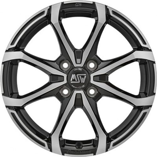 MSW X4 gloss black full polished Alufelge 5x15 Zoll ET32 LK 4x100 ML60.06 – Bild 2