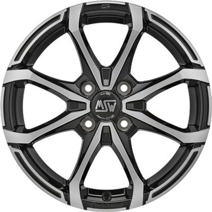 MSW X4 gloss black full polished Alufelge 5x15 Zoll ET32 LK 4x100 ML60.06 – Bild 2