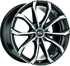 MSW 48 gloss black full polished Alufelge 9x19 Zoll ET50 LK 5x130 ML71.56