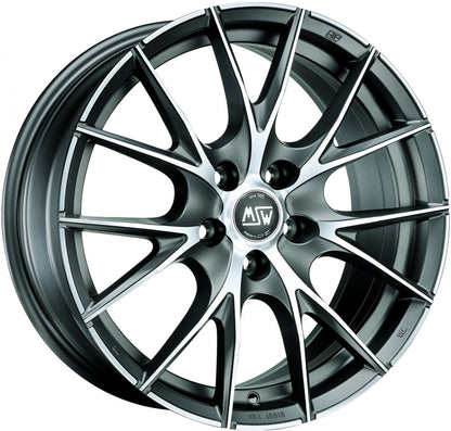 MSW 25 matt titanium polished Alufelge 9x18 Zoll ET34 LK 5x110 ML65.06