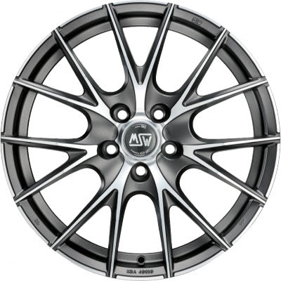 MSW 25 matt titanium polished 9x18 ET34 - LK5/110 ML65.06