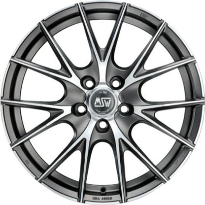 MSW 25 matt titanium polished Alufelge 9x18 Zoll ET34 LK 5x110 ML65.06 – Bild 2