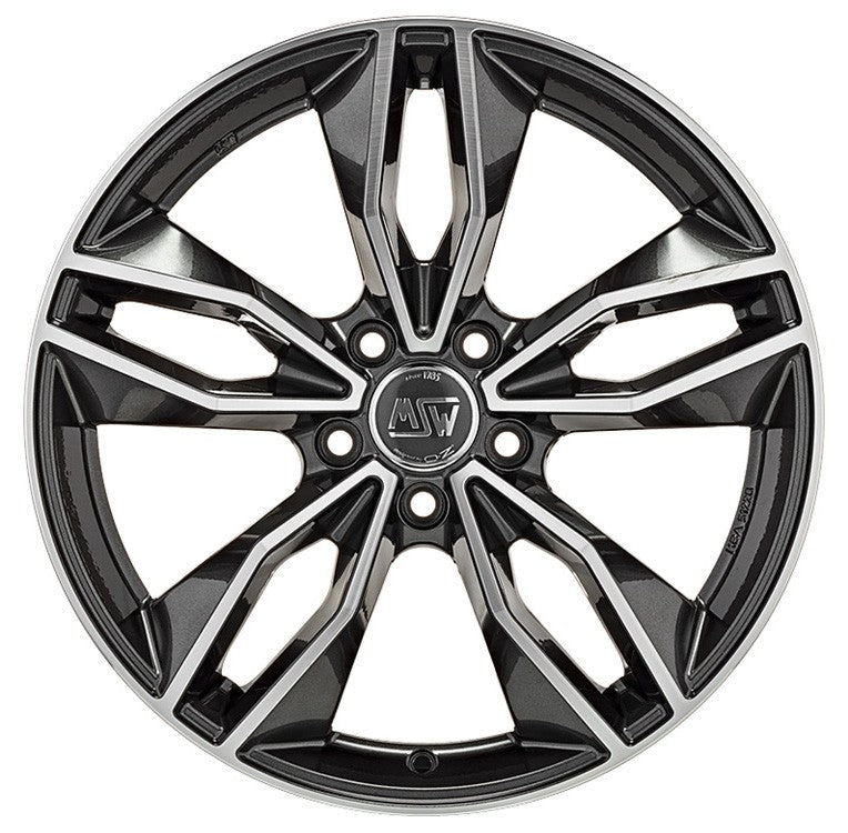 MSW 71 gloss dark grey full polished 8x18 ET50 - LK5/112 ML73.1