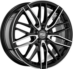 MSW 72 gloss black full polished Alufelge 8x18 Zoll ET35 LK 5x110 ML65.06