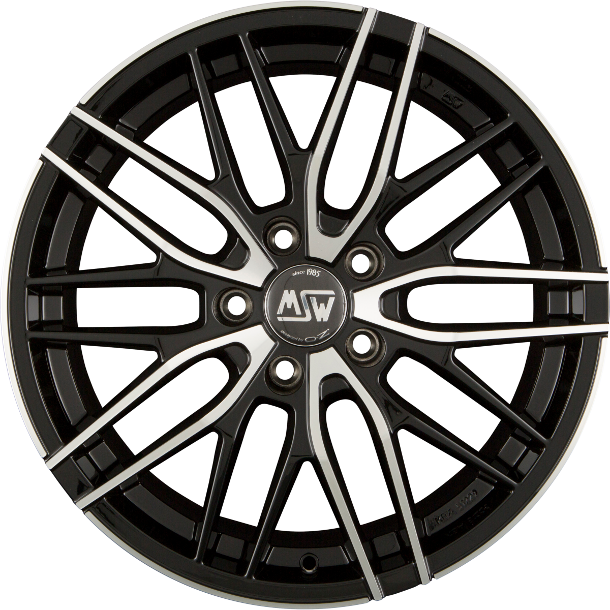 MSW 72 gloss black full polished Alufelge 8x18 Zoll ET50 LK 5x108 ML73.1 – Bild 3