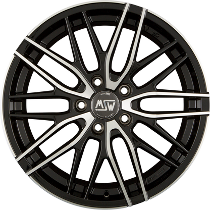 MSW 72 gloss black full polished Alufelge 8x18 Zoll ET50 LK 5x108 ML73.1 – Bild 3