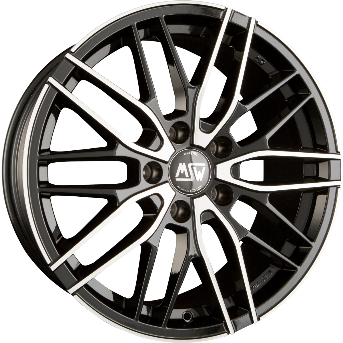 MSW 72 gloss black full polished Alufelge 8x18 Zoll ET50 LK 5x108 ML73.1 – Bild 4
