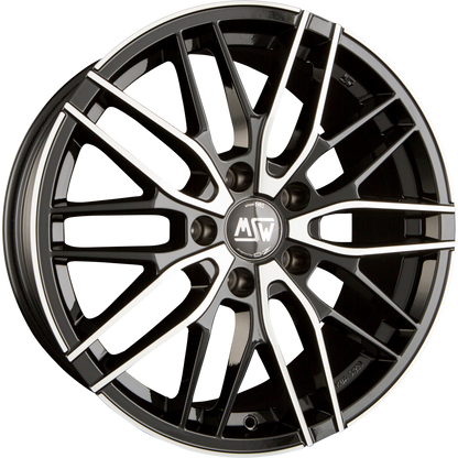 MSW 72 gloss black full polished Alufelge 8x18 Zoll ET50 LK 5x108 ML73.1 – Bild 4