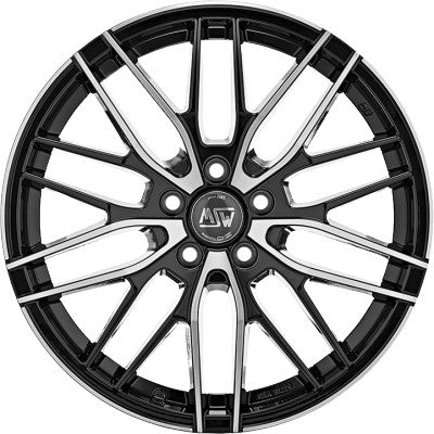 MSW 72 gloss black full polished 7x17 ET45 - LK5/120 ML72.56