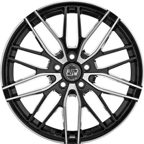 MSW 72 gloss black full polished Alufelge 7x17 Zoll ET45 LK 5x108 ML73.1 – Bild 2