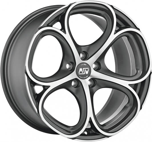 MSW 82 gun metal poliert Alufelge 8x18 Zoll ET50 LK 5x112 ML73.1